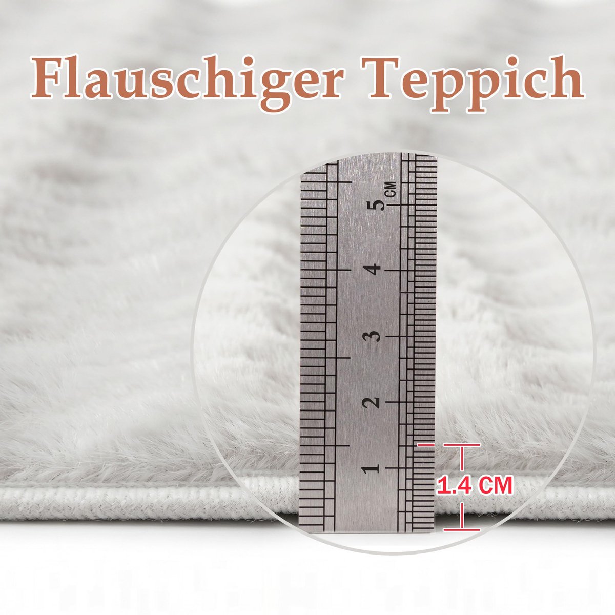 Kunstbont Rond Tapijt 180cm Wit Antislip Wasbaar Vloerkleed Slaapkamer Kinderkamer Kantoor Naast Het Bed Vloerkleden Decoratie Carpet Zacht Langharig Rug