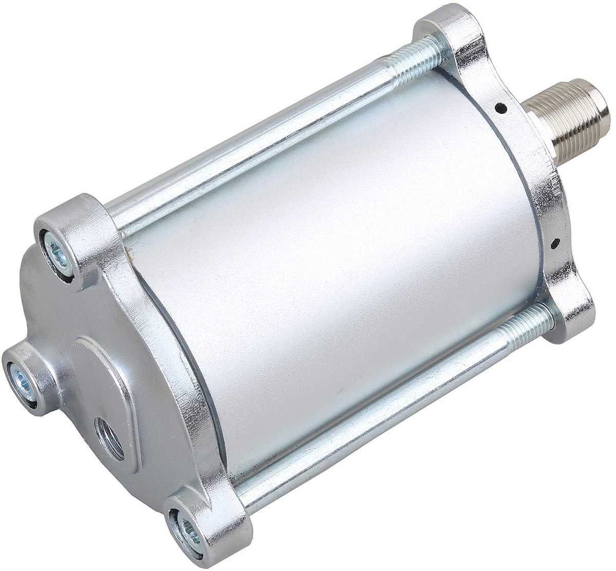 Dailygoods- Persluchtmotor Zilver - Pneumatische Motor - Hydraulische Pompen - Behuizing met 3 Staande Bouten - Reserveonderdeel - Zuiger Aangedreven door Perslucht