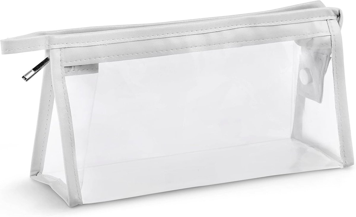 Dailygoods- Etui Draagbaar - PVC Organizer - Make-up Tas - Schoolbenodigdheden - Cosmetische Toilettas - Doorzichtig Design - Pencil Case