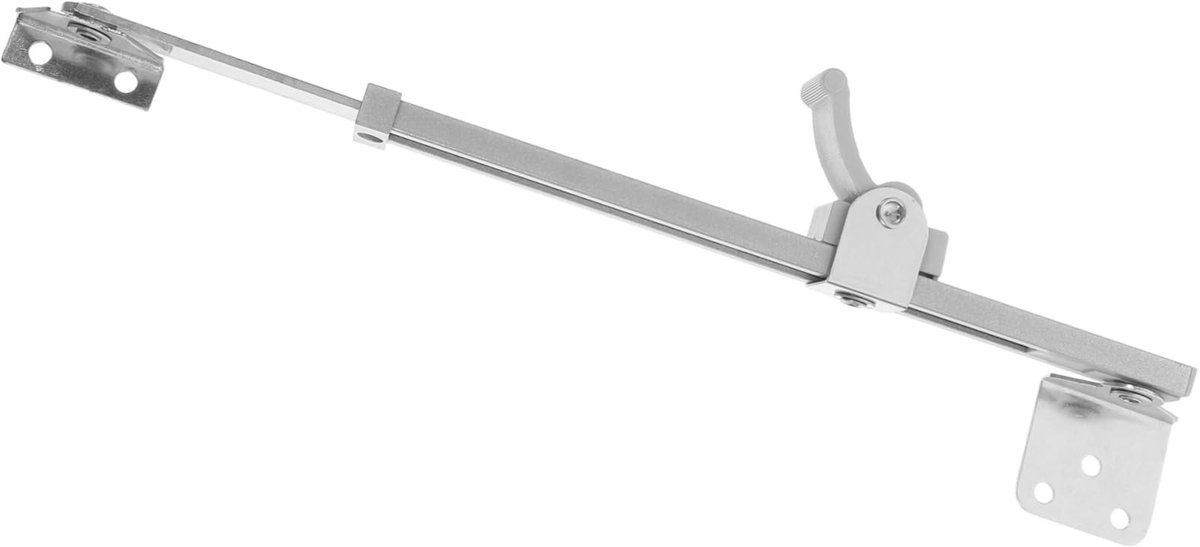 Dailygoods- Raamstang - Verstelbaar - Telescopisch - Windhaak - Raamvastzetter - Roestvrij Staal - Stevig Aluminium - Raamuitzetter