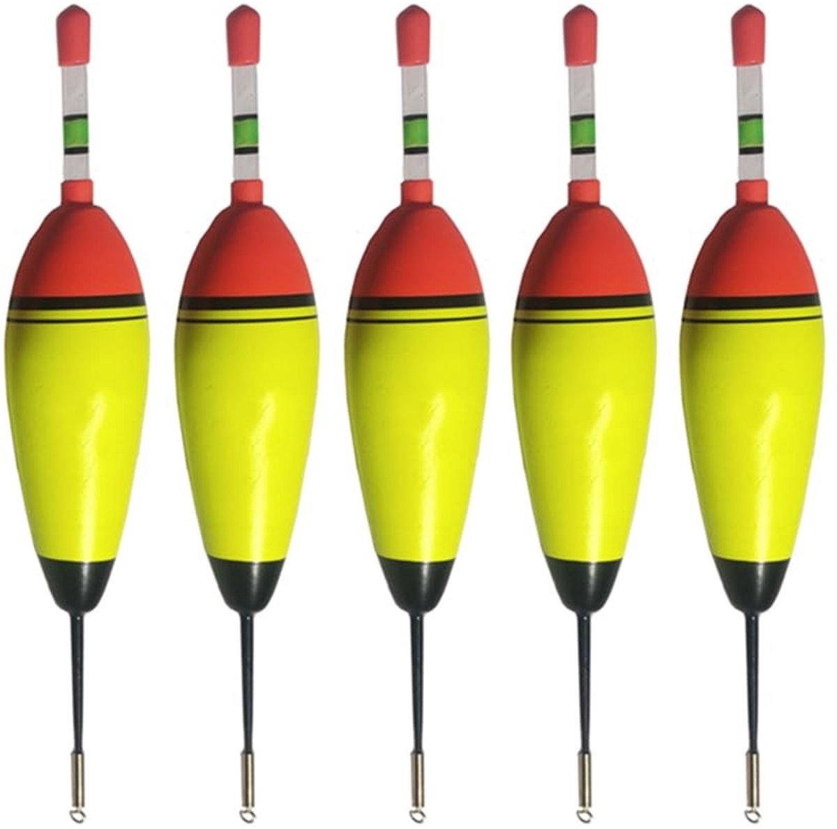 Dailygoods- Drijvers 5-Pack - EVA Schuim - Nachtgebruik - Lichtgevende Sticks - Ronde Vlotters - Eenvoudig te Installeren - Visdobbers