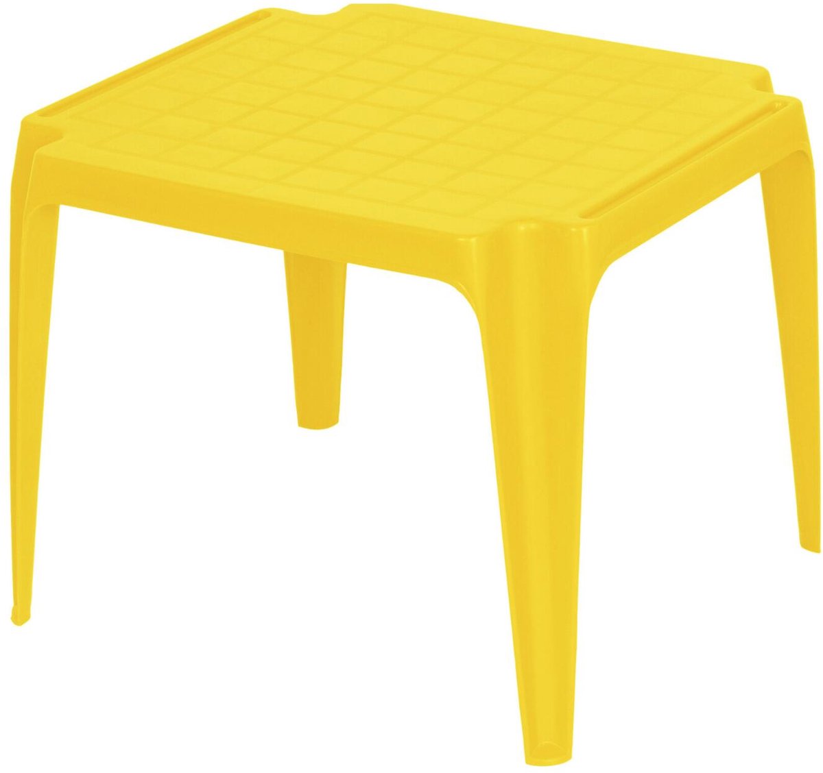 Pro Garden Kindertafel - kunststof - geel - 56 x 51 x 44 cm - camping - tuin - tafeltje