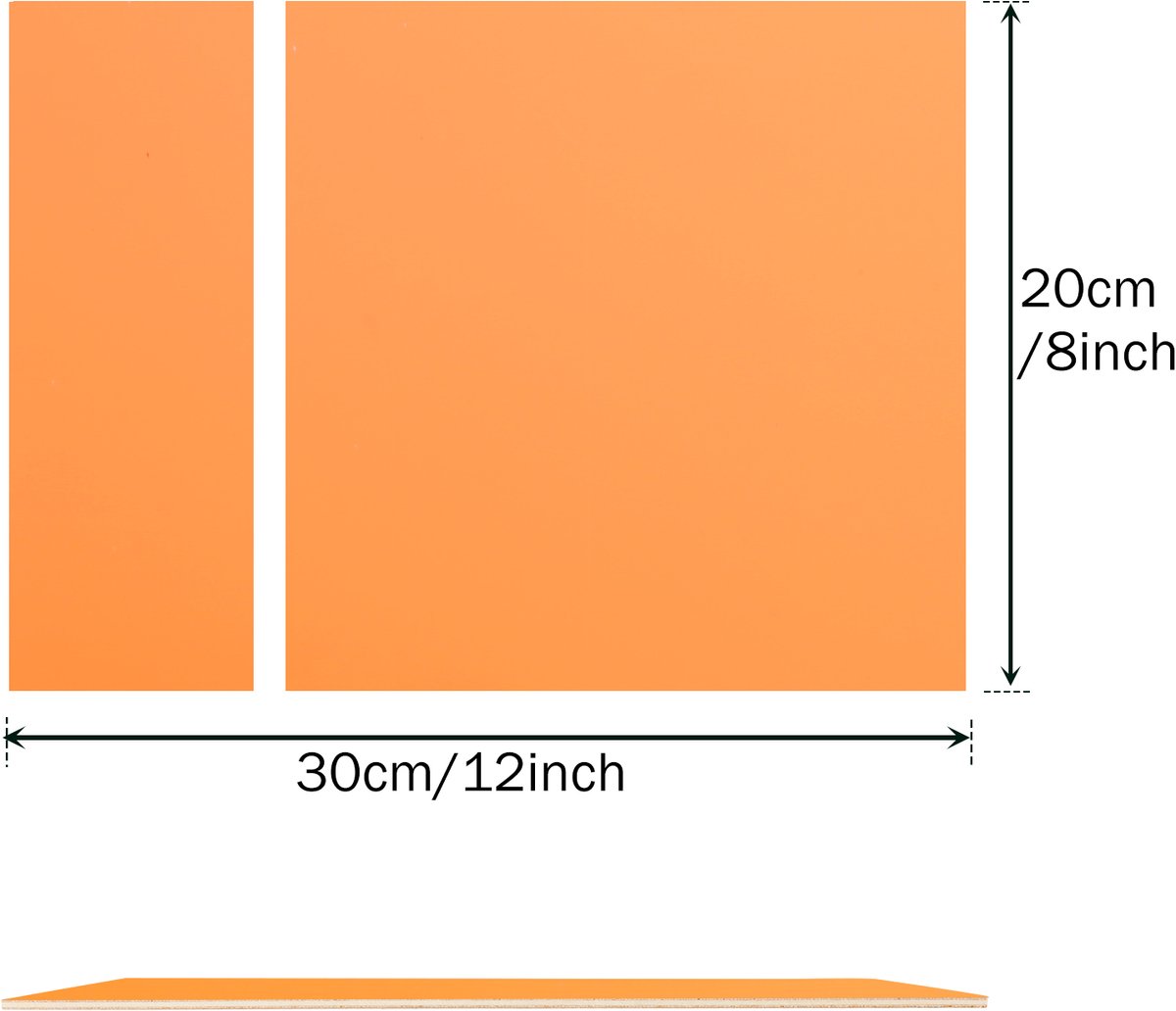 4 Stuks Gepersonaliseerde Borden - 30 x 20 cm - Voor Thuis Kantoor of Bedrijf - Oranje Paneel met Witte Gravure