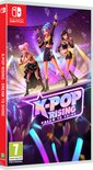 Nintendo Switch hoesje voor K-Pop Rising: Dream to Shine, met drie zingende K-pop meiden op podium.