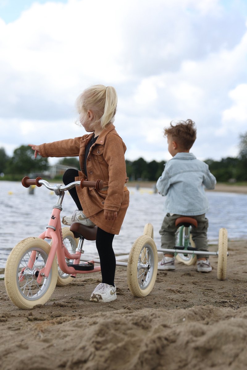 Køvapää Trike - 2 in 1 Loopfiets - 1.5 t/m 4 jaar - Met Naamsticker - 12 inch – Loopfiets - Roze — afbeelding 4