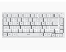 Ajazz AK820 – Mechanisch Toetsenbord 75% – Bedraad USB-C Gaming Keyboard – Hot Swap – Compact QWERTY – 82 Keys – Wit