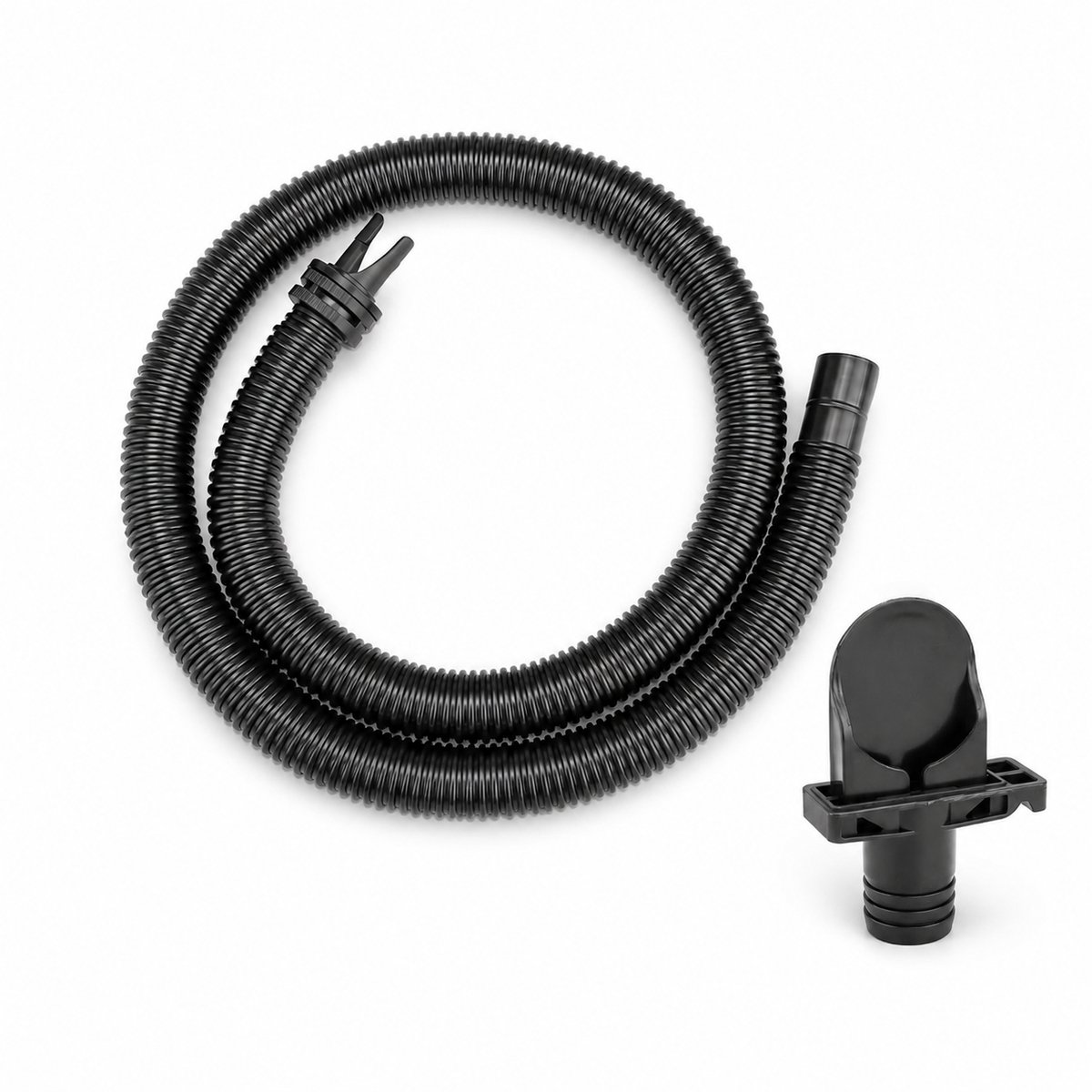 Universele Opblaasslang Set voor Bubble Massage Spa - Inclusief Adapter en Twist-Lock Koppeling - Duurzame Luchttoevoer Slang voor Opblaasbare Spa - Zwart