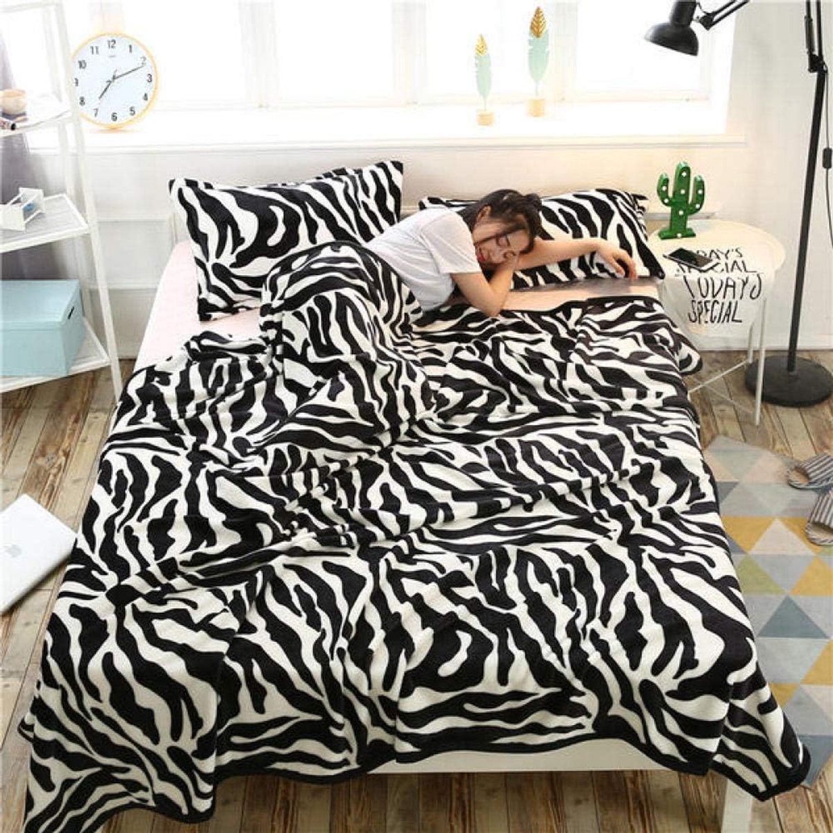 fleece werpdekens Reisformaat - Superzachte donzige warme stevige bedspreien voor bank Microfiber deken -5_120 * 200