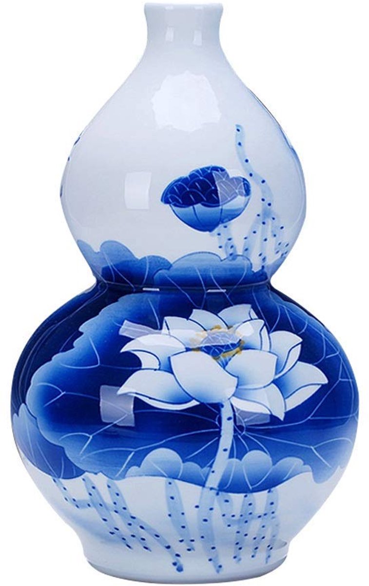 Vaas keramische klassieke lotus hoogwaardige voor decoratie thuis huishoudelijke bruiloft woonkamer slaapkamer kantoor tafel 21 x 33 cm Woondecoratie bloem vaas
