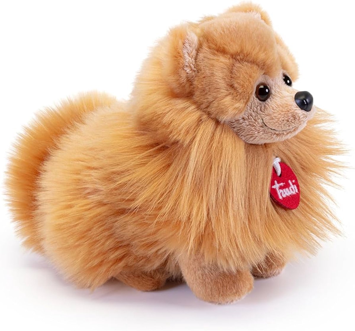 Trudi - Classic Knuffel Hond Pomeranian Biscuit 23 cm - Handgemaakt in Italië - Pluche knuffel - Knuffeldier voor jongens en meisjes - Beige - 23x22x9 cm maat S
