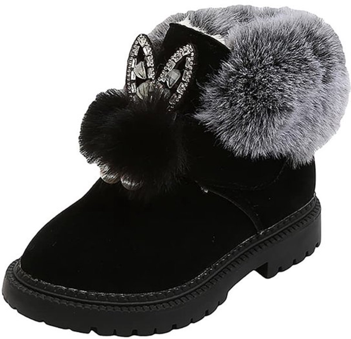 Winter Laarzen – Konijnenlaarzen voor Meisjes Casual en Zwart