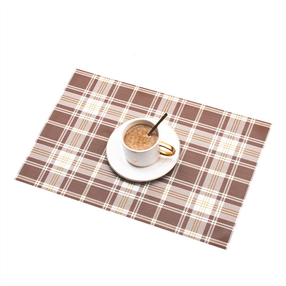 Placemat PVC Isolatieblok Rechthoekige Tafel Mat Coaster Placemats for tabel placemats for tafel Tafel mat (Color : C, Size : 6pcs)