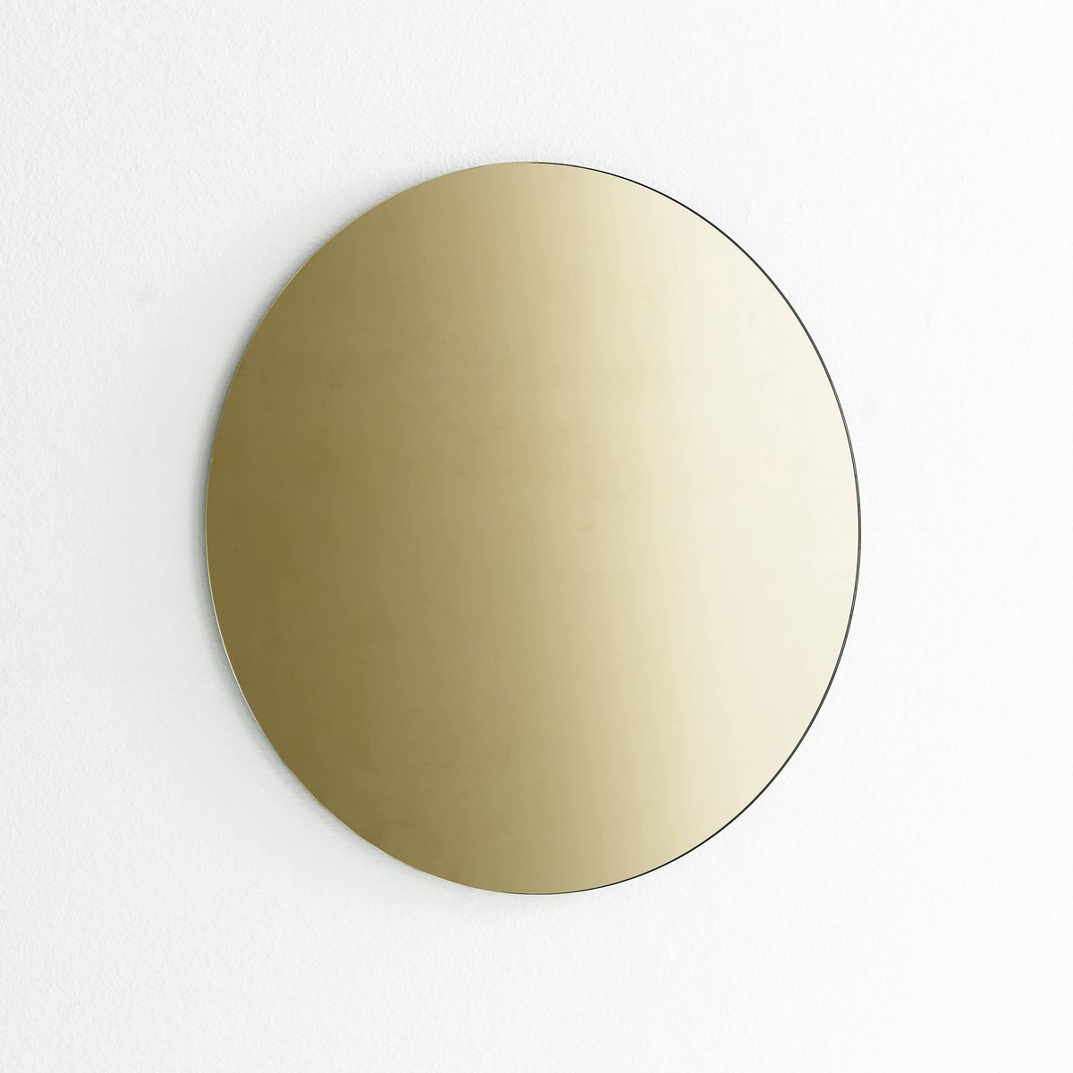 Spiegel, 60 cm, brons, wandspiegel, rond, Made in Italy