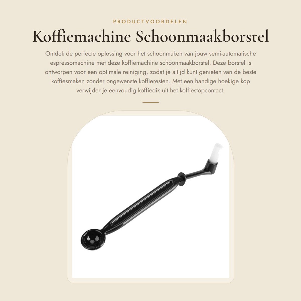 Dailygoods- Schoonmaakborstel Hittebestendig - Flessenborstel - Borstel - Koffiemachine - Nylon - 23 x 3 cm - Koffieborstel