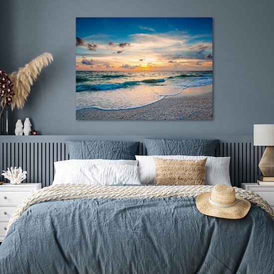Affiche Plage - Mer - Coucher de soleil - 120x90 cm
