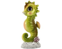 Zeepaard - Zeedier - Beeld - XL - Groen - Keramiek - Funny - 21.5x17.5x48cm - Decoratie
