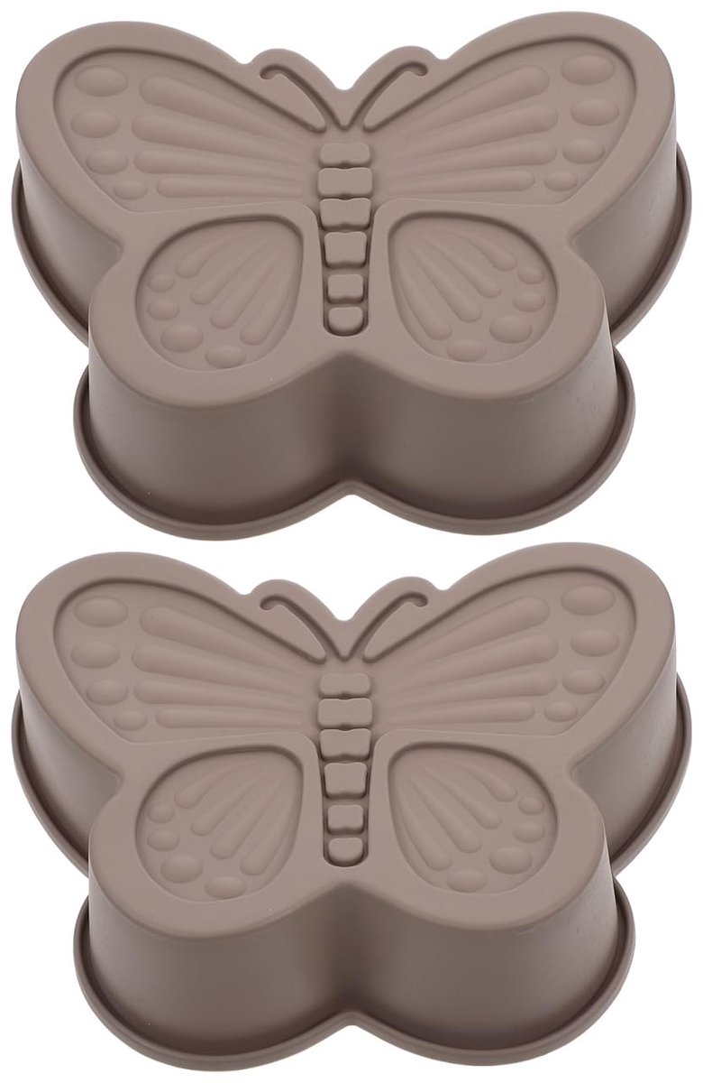 Dailygoods- Cakevorm Vlinderontwerp - 2 Stuks - Siliconen Bakvorm - Non-stick - Geschikt voor Taarten - Voedselveilig Materiaal - Creatief Motief