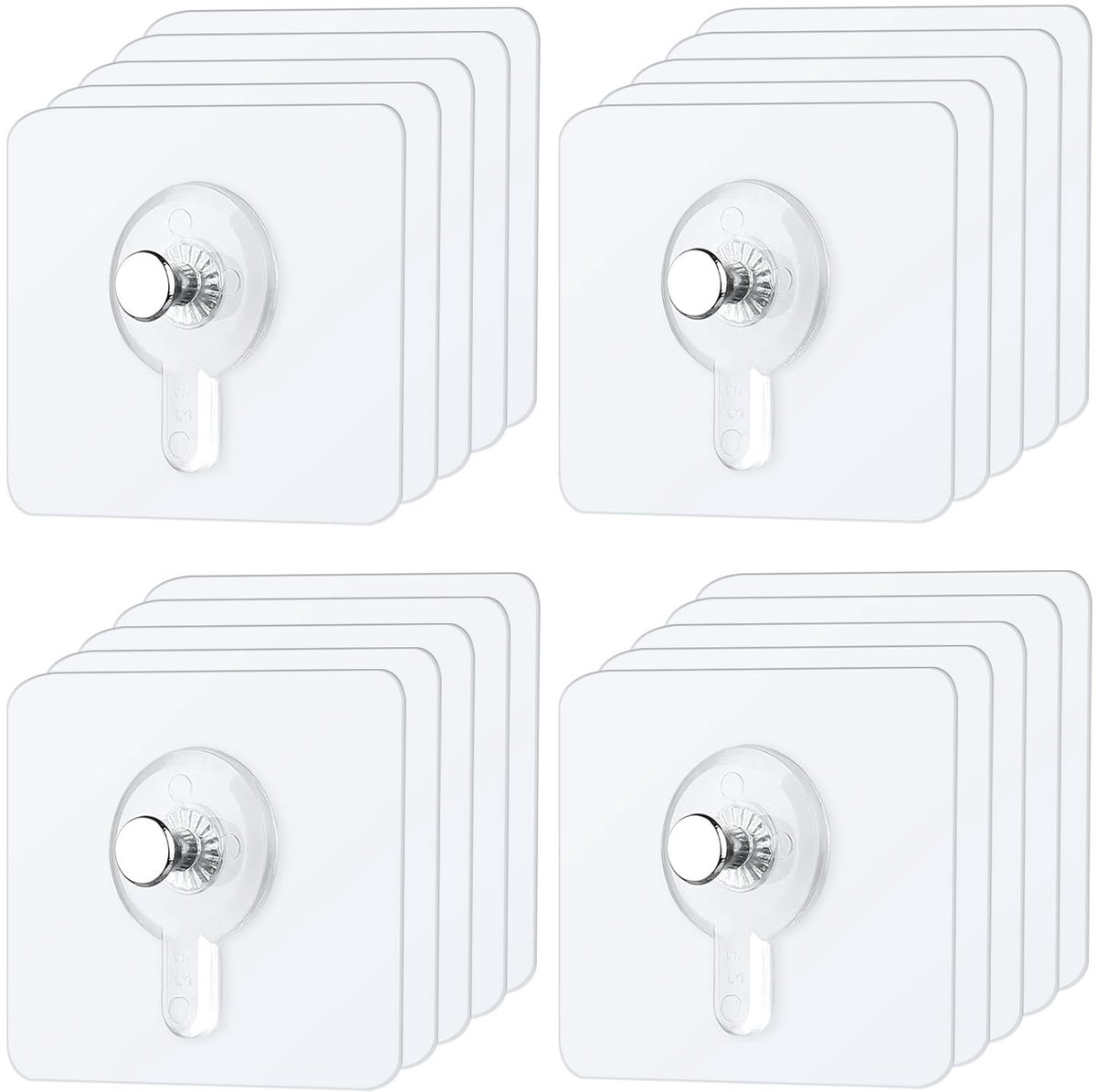 Dailygoods- Fotohaken 20 stuks - Zelfklevend - Transparant - Voor foto's/posters - Decoratieve schilderijen - Maximaal gewicht 5 kg - Hanghaken