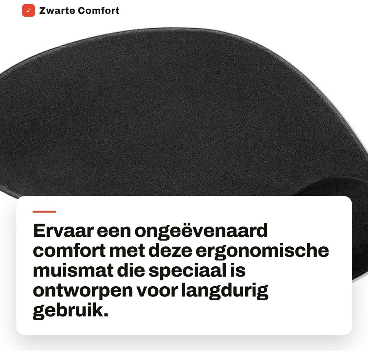 Dailygoods- Muismat Ergonomisch - Muismat met Polssteun - Antislip - Zwarte Muismat - Muismat XXL - Comfortabel tijdens Werk en Gaming - Gelmuismat