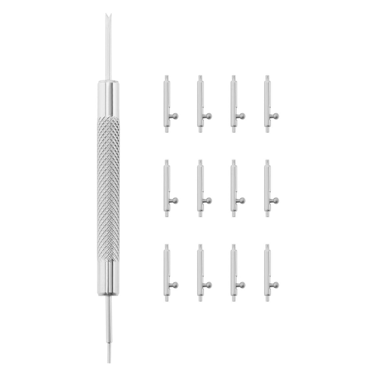 Dailygoods- Veerpennen 10 mm - Quick Release - Roestvrij Staal - 12 Stuks - Diameter 1,5 mm - Compatibel met Horlogeband Accessoires - Horlogepennen