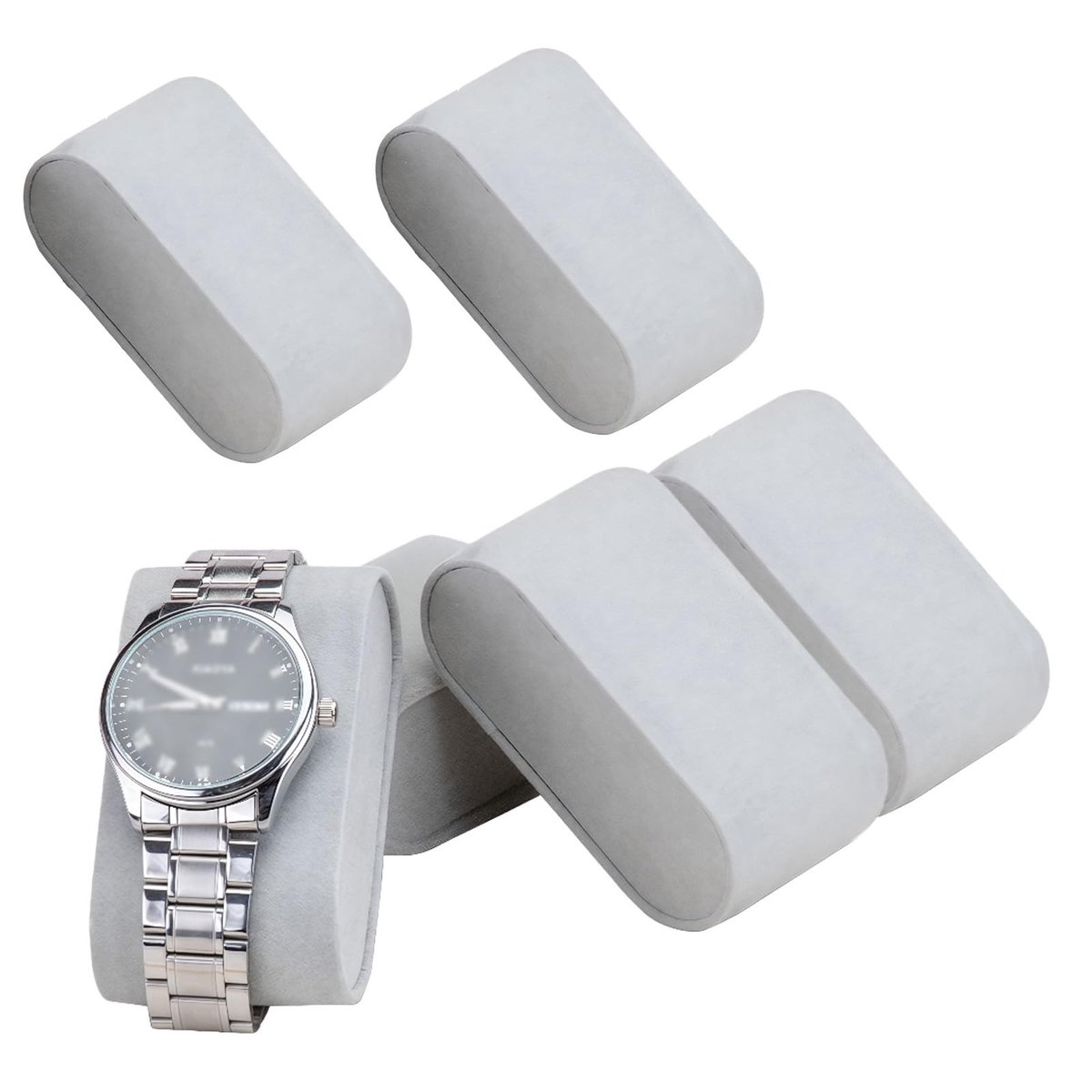 Dailygoods- Horloge Display - 6 Stuks Fluwelen Kussens - Zachte Armband Kussens - Sieraden Houder - Elegant Ontwerp - Bescherming tegen Krassen - Sieradenkussens