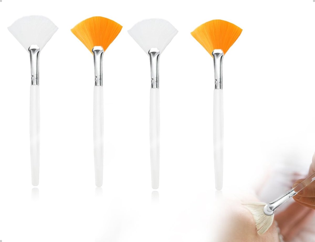 Dailygoods- Waaierskwasten Set - 3 Stuks - Zachte Gezichtskwasten - Make-up Gereedschap - Cosmetica - Stijlvol Ontwerp - Make-upkwasten