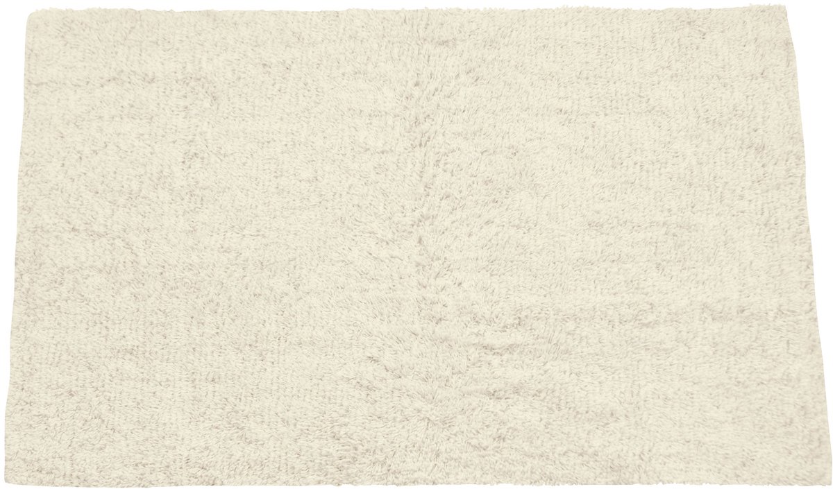 Badmat van katoen 45x70cm in natuurlijke kleur, 12 cm