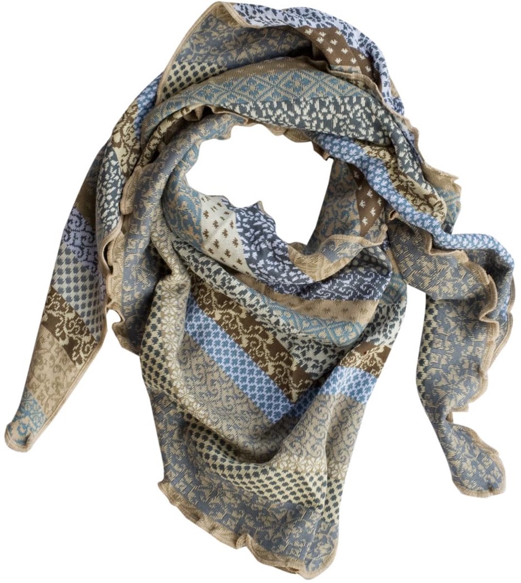 Driehoekige doek Grace, 100% katoen (kbA), duif, 165 x 220 cm