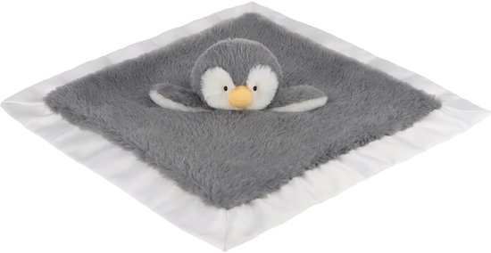 Lamb Knuffeldieren Zachte veiligheidsdoekje Grijze Pinguïn Baby Kinderkamer Karakter Deken Luxe Knuffelaar Pluche (Grijze Pinguïn, 35,56 cm) — afbeelding 2