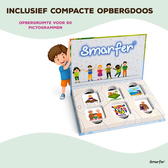Smarfer - Magnetische pictogrammen voor weekplanner - 50 stuks - Planbord kind – Buiteneditie