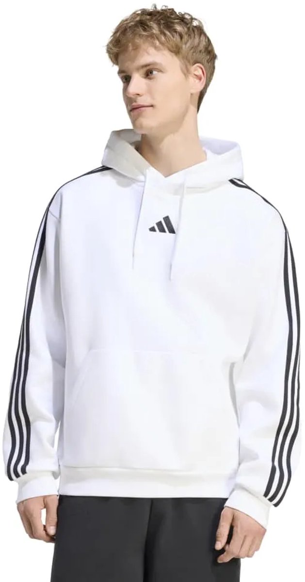 Adidas 3 Stripes Fleece Hoodie XL Regular Man Zwart