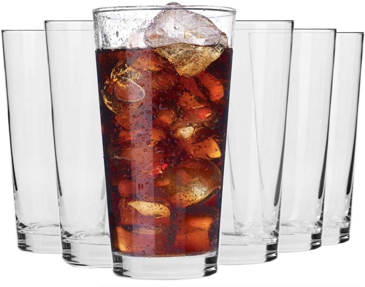 Water Sap Drinkglazen | Set van 6 | 380 ml | Pure Collectie| Kristalglas | Perfect voor Thuis, Restaurants en Feesten | Vaatwasser Veilig