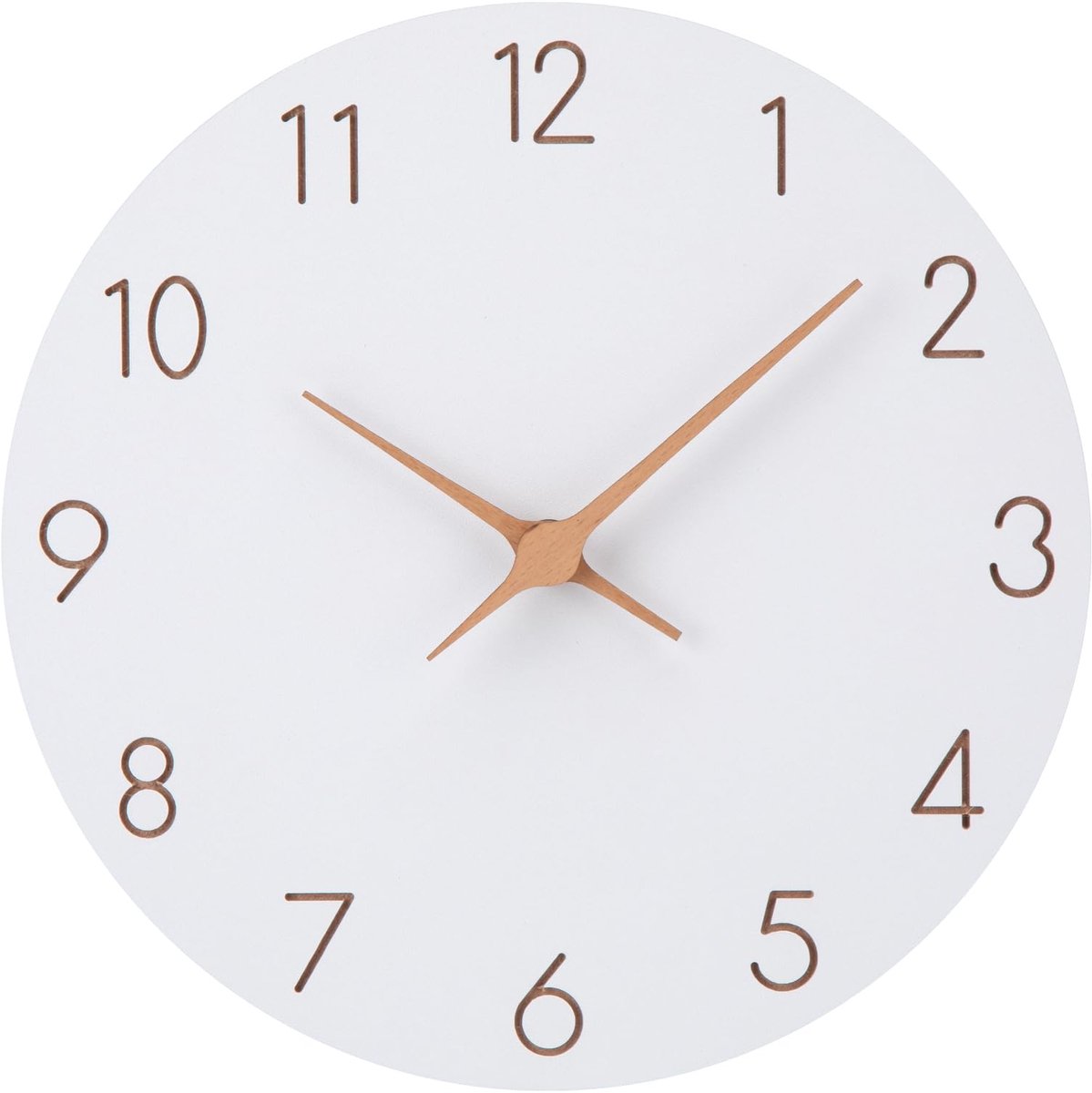 Wandklok zonder tikkende geluid, modern, 30 cm, kwarts, groot, werkt op batterijen, eenvoudig af te lezen voor kamer, thuis, keuken, slaapkamer, kantoor, school