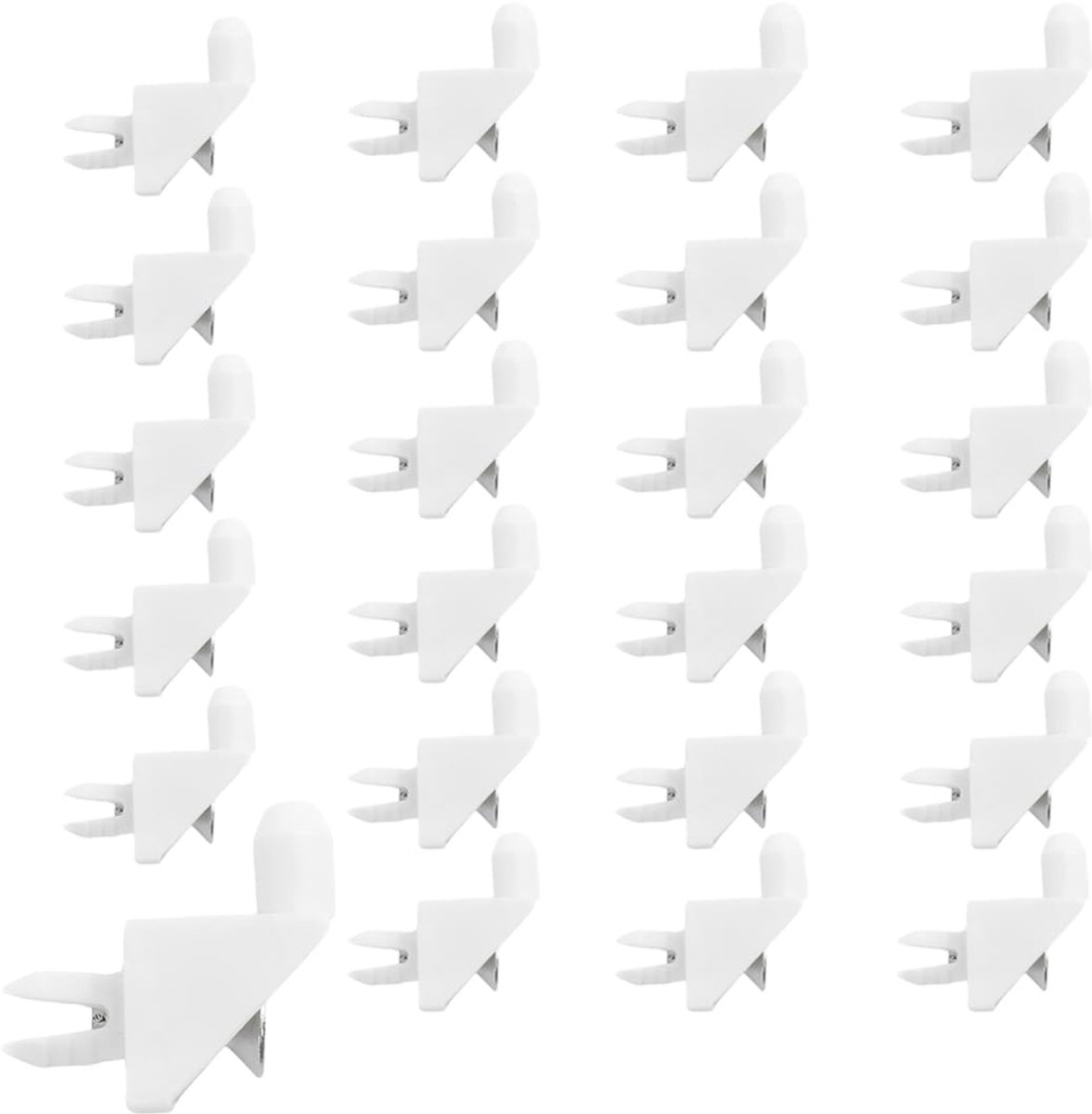24 stuks bodemdragers met 24 schroeven, plankbodemdragers 101558, geschikt als vervangingsonderdeel voor IKEA plankbodemdragers PAX, KOMPLEMENT bodemhouder voor de reparatie van kasten, wit