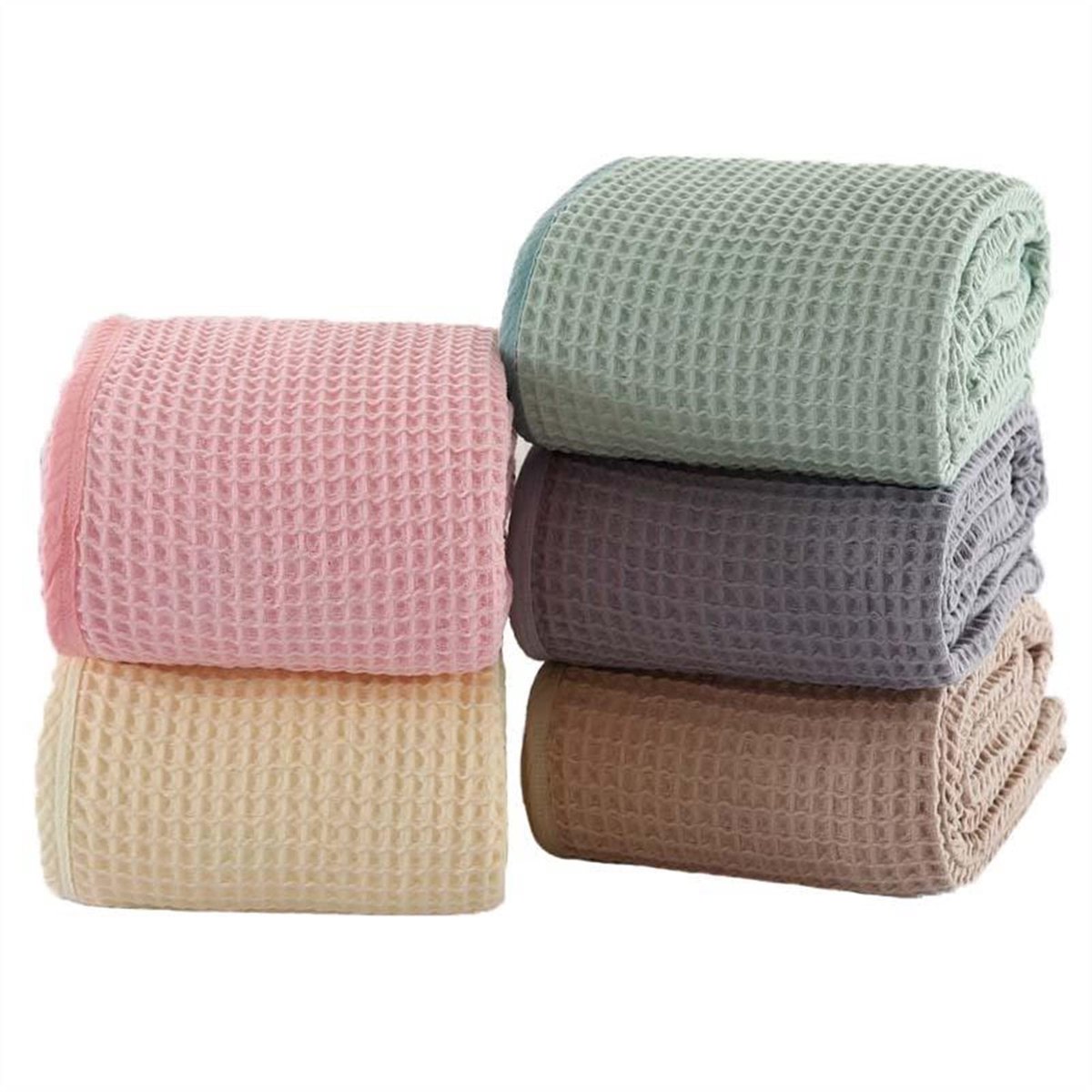 wafel handdoekdeken for bed zachte worpen for kinderen tieners lichtgewicht sprei terug naar school tiener tapijten Zachte deken (Color : B, Size : See picture)