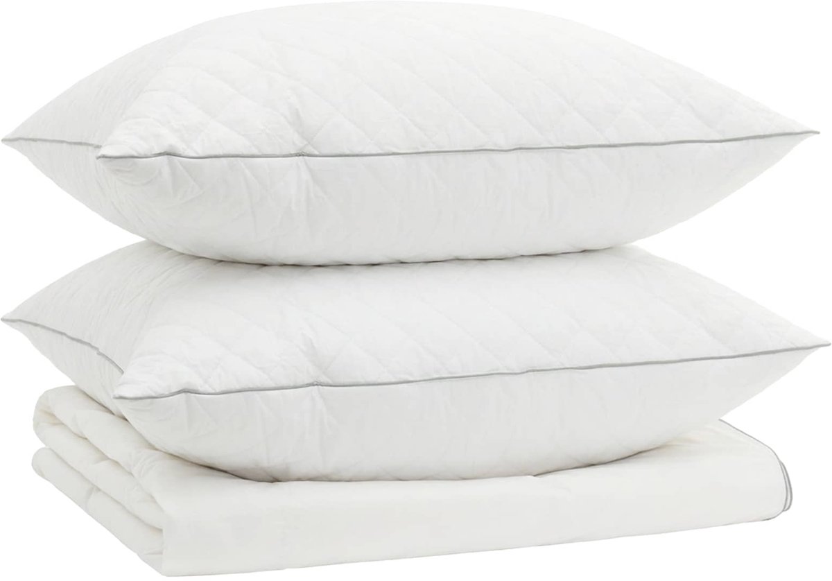 vidaXL - 90% - Ganzendons - Deken - Set - FULDA - 3 - pcs - 135 - x - 220 - cm - Zomer - 1
