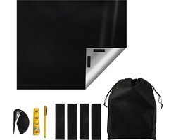 Verduisteringsdoek met klittenband - Zwart - 145 x 100 cm - Verduisterend - Zonwerend - Verduisteringsgordijn voor ramen - Donker maken - Te