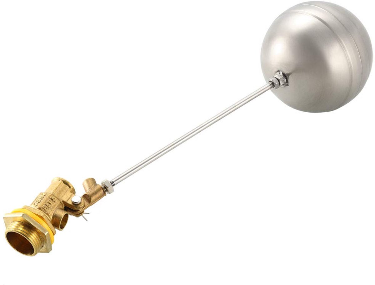sourcing map Watersensor drijmer 304 roestvrij staal kogelsluiting 3/4 inch DN20 buitendraad