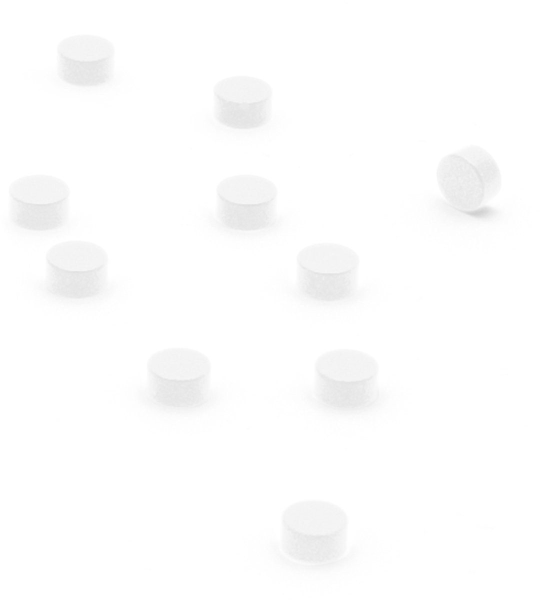 Magnet Steely - set 10 pcs - white