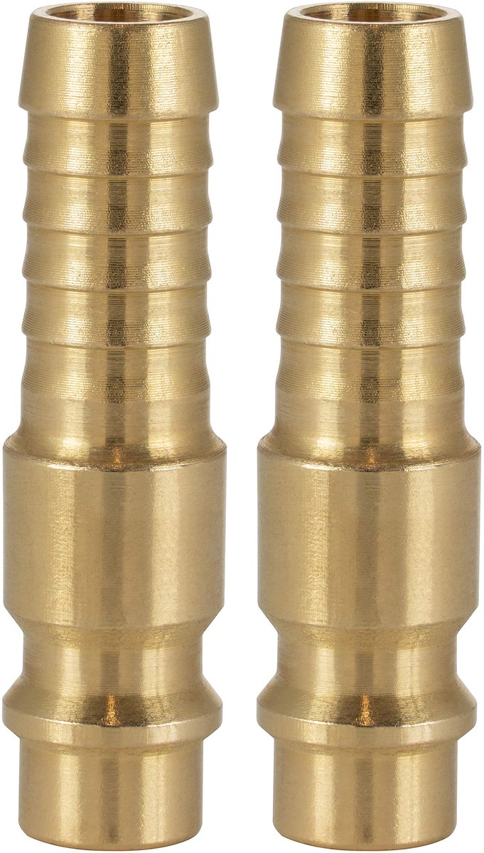 2x Perslucht Insteeknippel DN 7,2 met Mondstuk (diameter 10 mm) voor Persluchtaansluiting