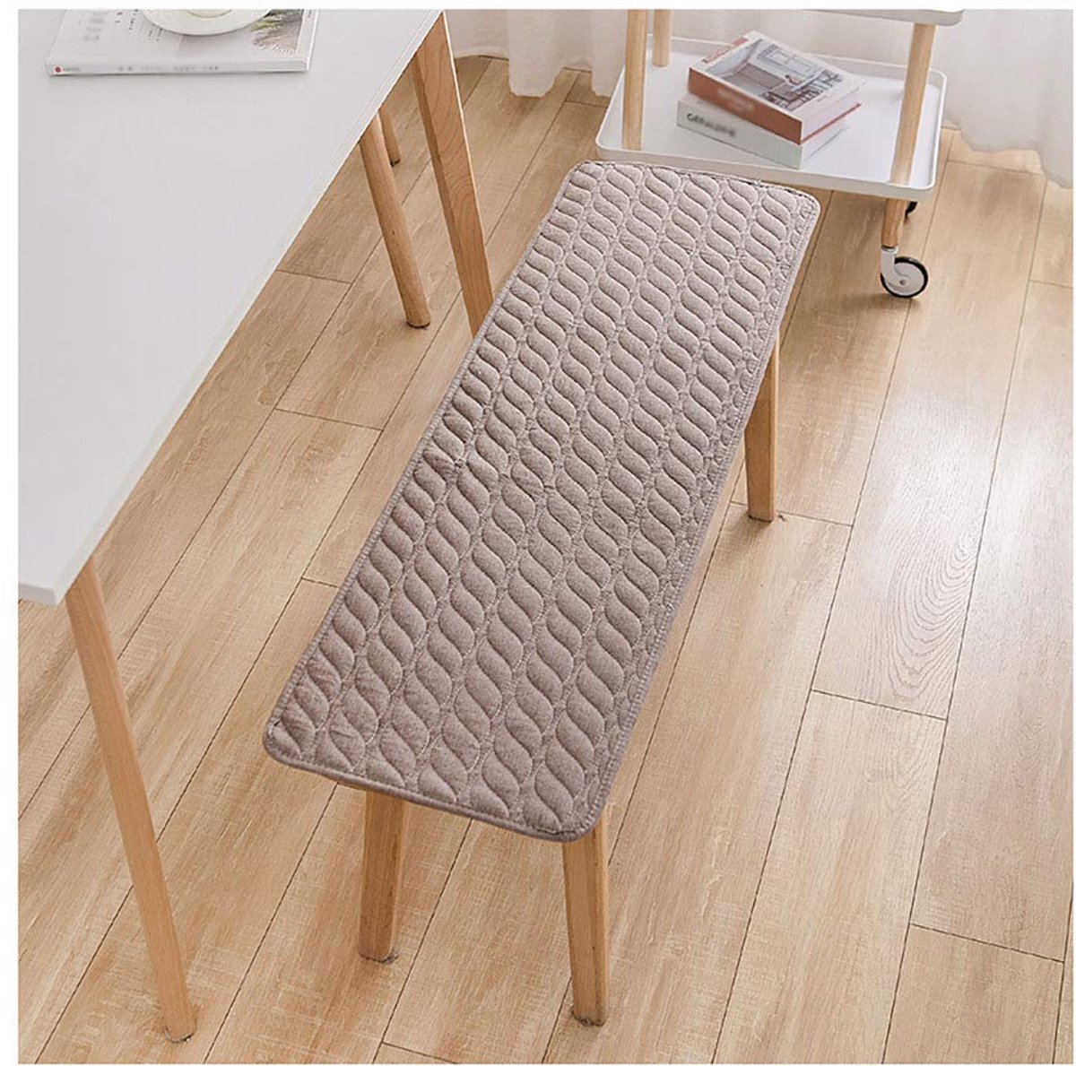 wangk Zitkussen Lange Stoel Pads, Outdoor Bench Pad Kussen 2 of 3 zits Bench Seat Chusion Pad voor Tuinmeubilair Swing Patio Indoor Outdoor -Bruin 100×30cm (39×12in)