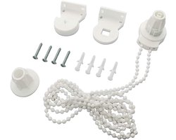 Rolgordijn Fittingen - Gordijn Reparatie Set - Rolgordijn Ophangen - Universele Onderdelen - 25 mm Buis - Wit
