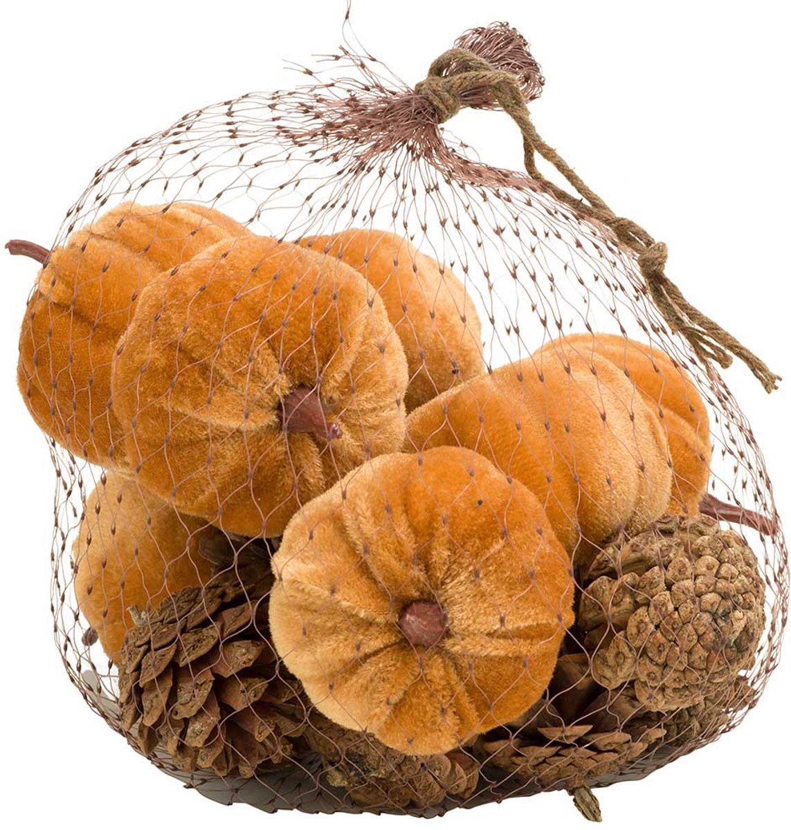 Cosy @ Home Pompoen Set16 Pine Cone Mix Bruin 18x18x