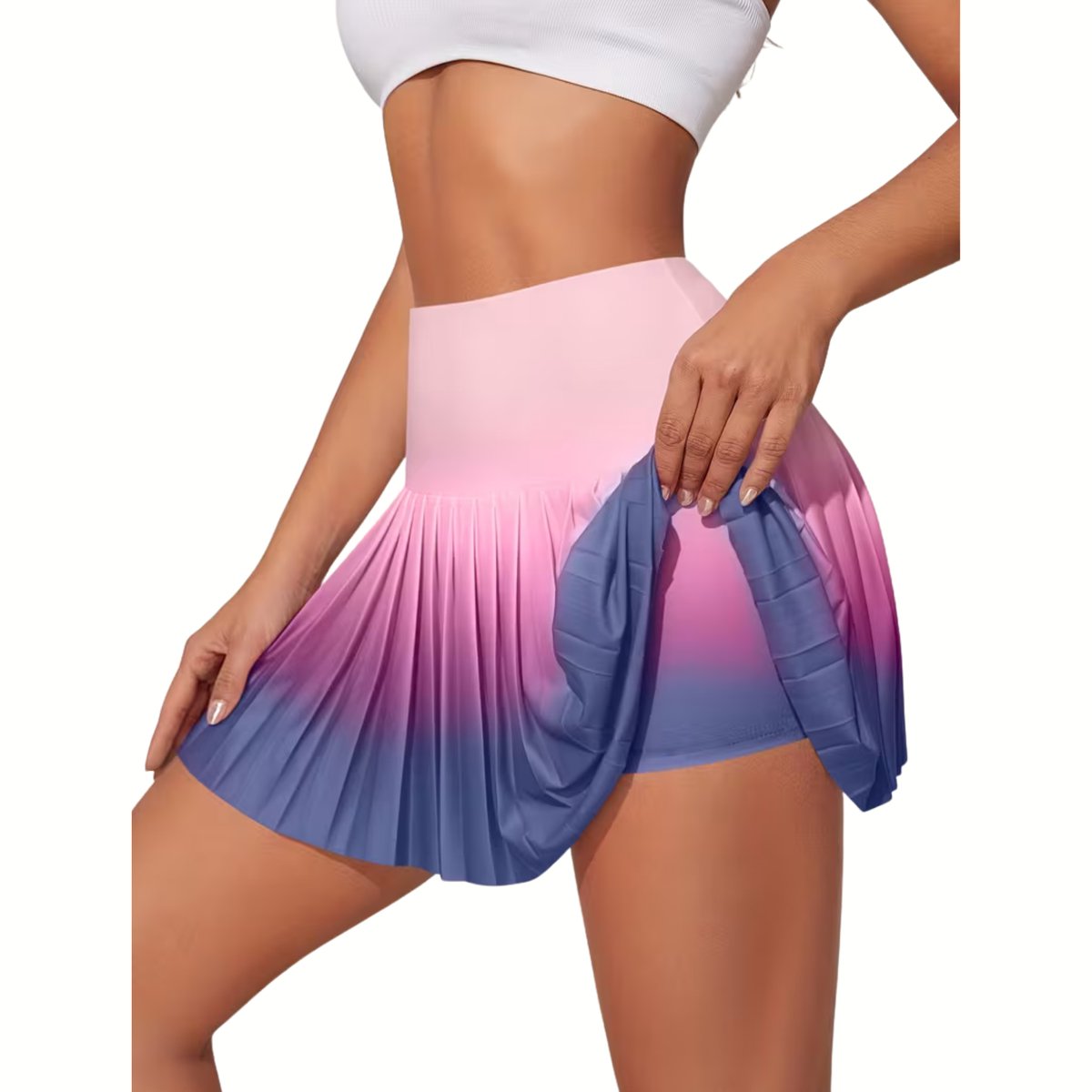 Currero Broekrok Dames Skort Skirts Skirt Rok Midi Korte Broek Culotte Wandelrok Rokje Legging Verloop Blauw
