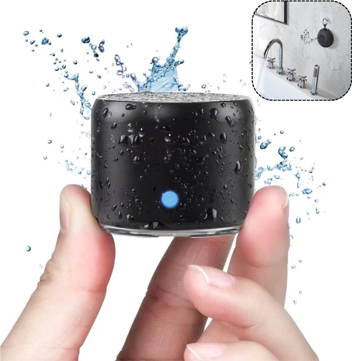 CRLYN® Mini Bluetooth Speaker - Draagbare Audio - Muziek Onderweg - Zwart