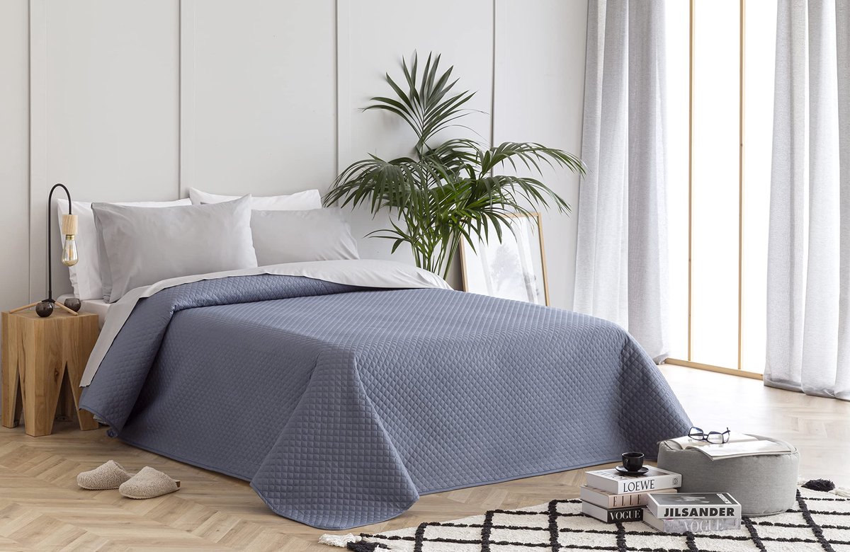 Fijne sprei met ruitpatroon, voor lente, zomer, herfst en winter, 100% microvezel, extra zacht, multifunctionele sprei, voor bedden van 80/90-180 x 260 cm, donkergrijs