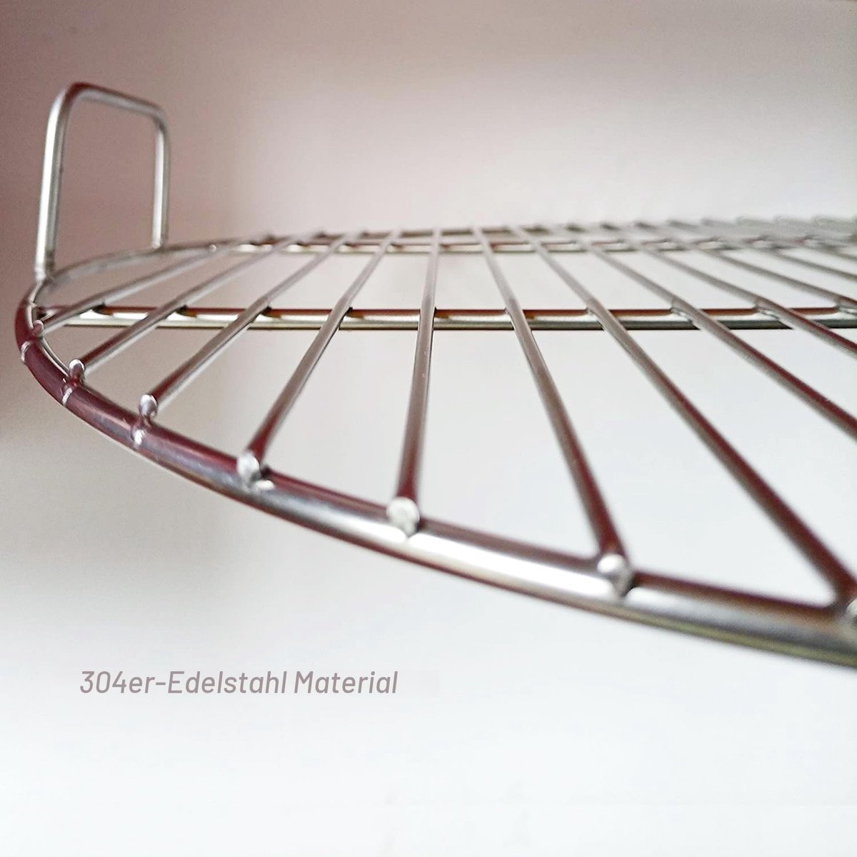 Grillroosters van roestvrij staal 304 met grilltang, diameter 44,5 cm, geschikt voor Weber-kogelbarbecue, 18 inch, houtskool, barbecue-accessoires draagbaar rond