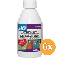 HG - Waterdicht voor 100% Synthetisch Textiel - 6 x 300 ml - Voordeelverpakking