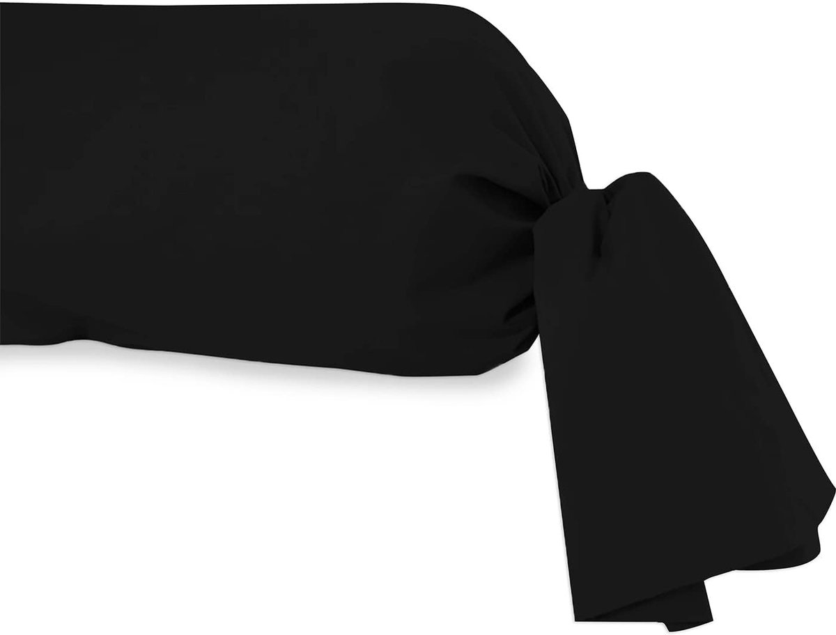 d'Ocre snee van Bolster, Katoen, Zwart, 45 x 185 cm