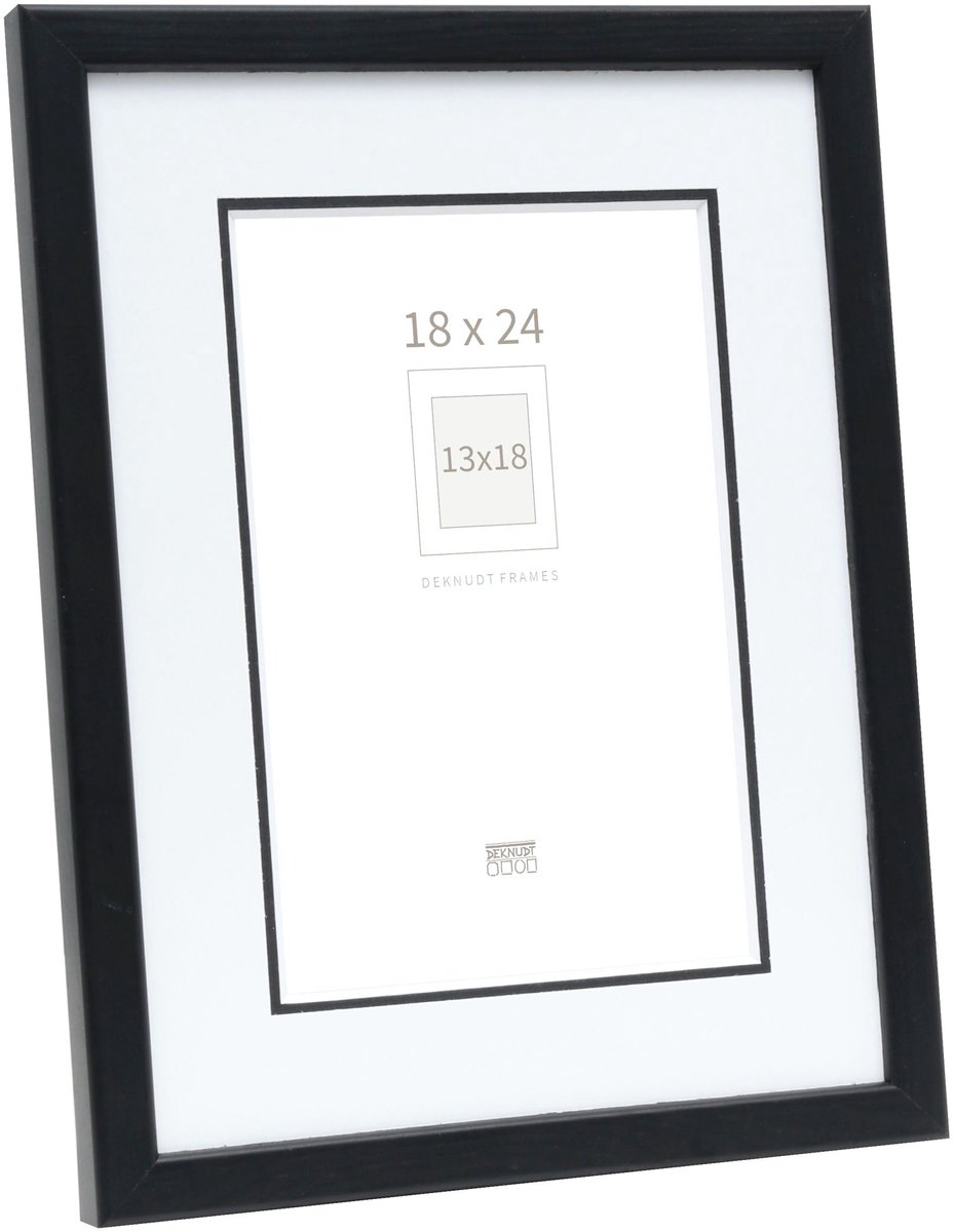 Deknudt Frames fotolijst S41JL2 P1 - zwart - passe-partout - 13x18 cm